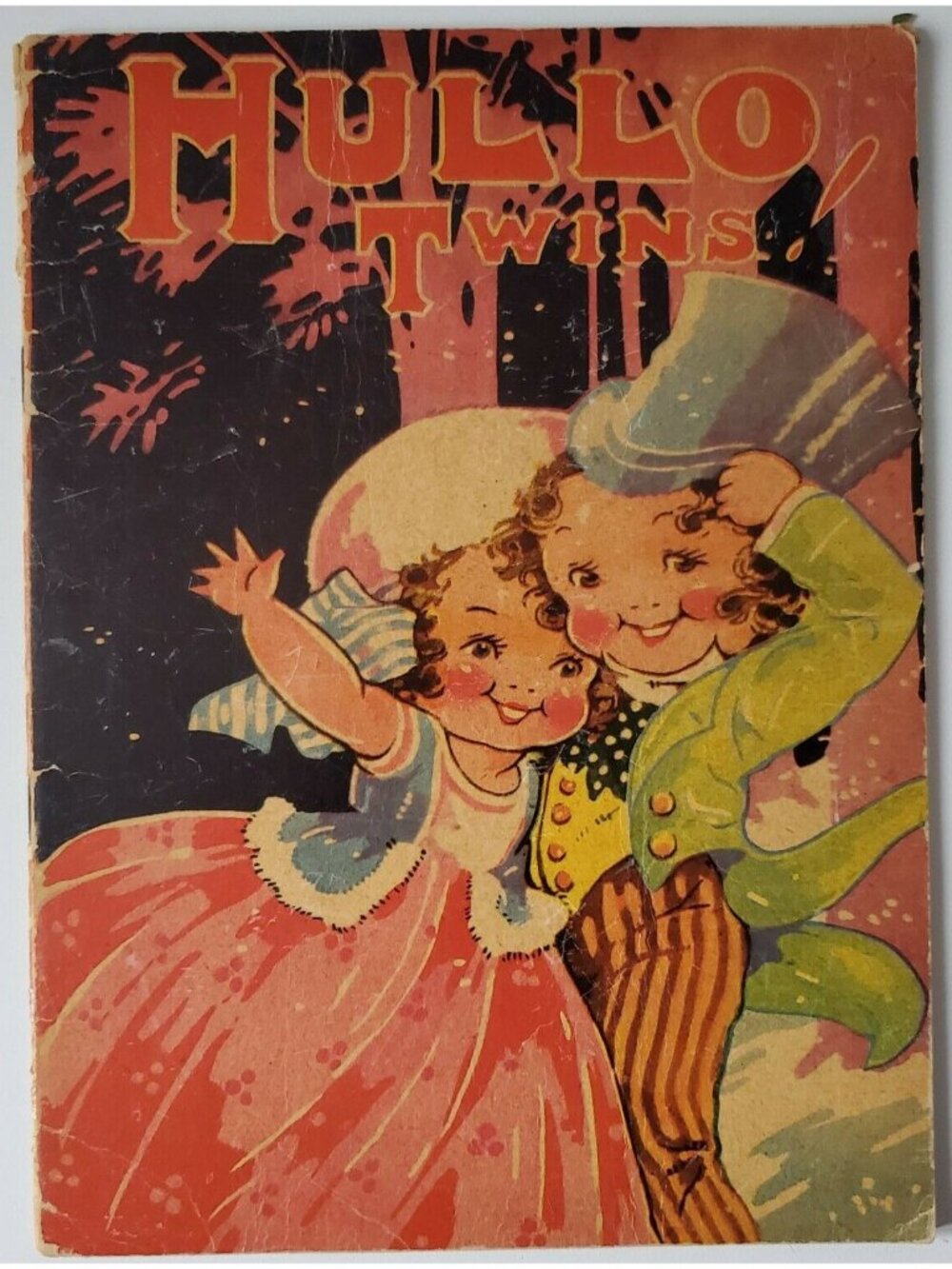Hello Hullo Twins Children's Poetry Book Illustrated Paperback Vintage Rare